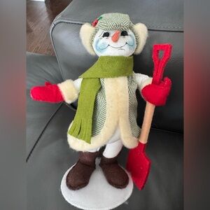 Annalee- Festive Snowman Plush with Red Shovel